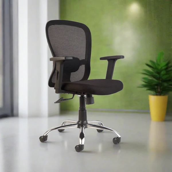 Aries C160 Mesh Mid back Office Chair [BLACK]