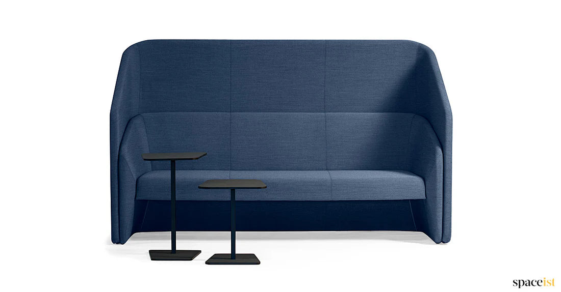 3 Seater Office Sofa For Office Environment and High-Back Privacy & Comfort with Suede Upholstery