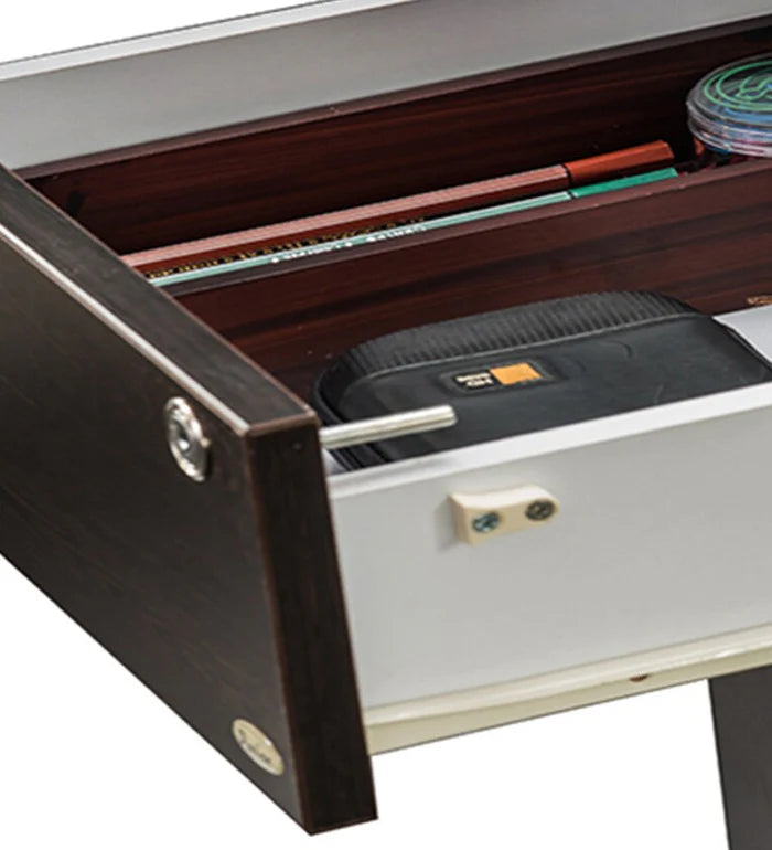 Director and Executive L shape Table Made in Pre-laminated Particle Board Brown Finish