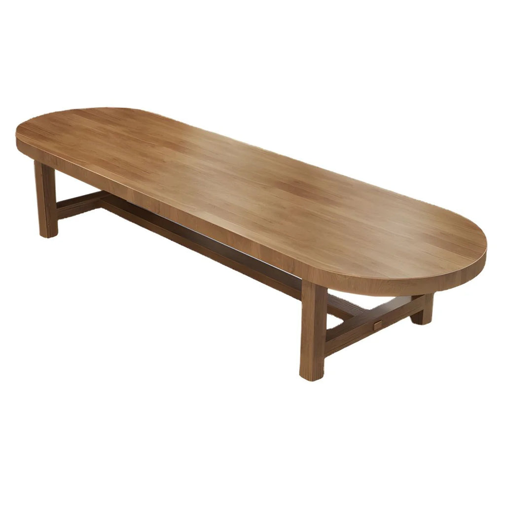 Conference and Meeting Office Table Made in Solid Wood Oval Shape Meeting Table Home Office Industrial Writing Desk