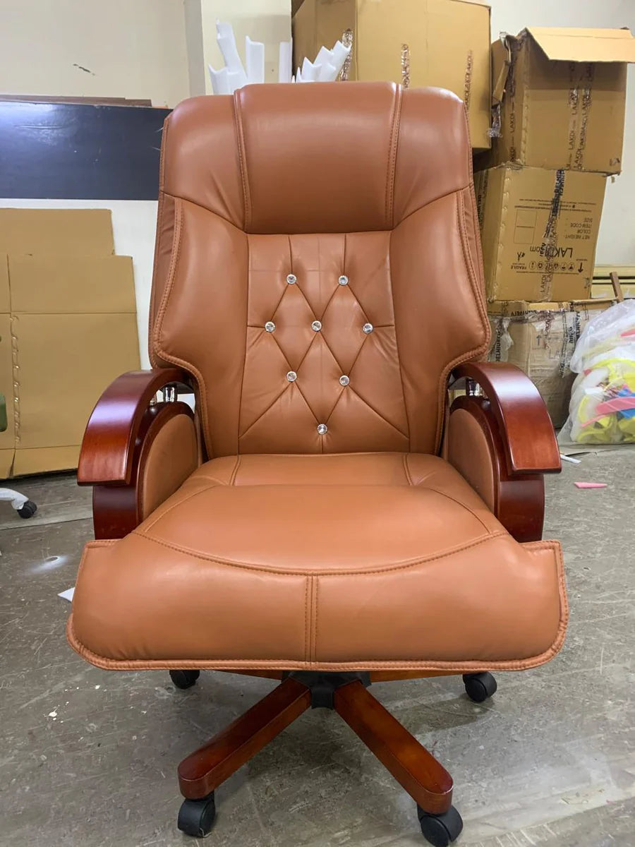 High Back Leatherette Wooden Director Chair