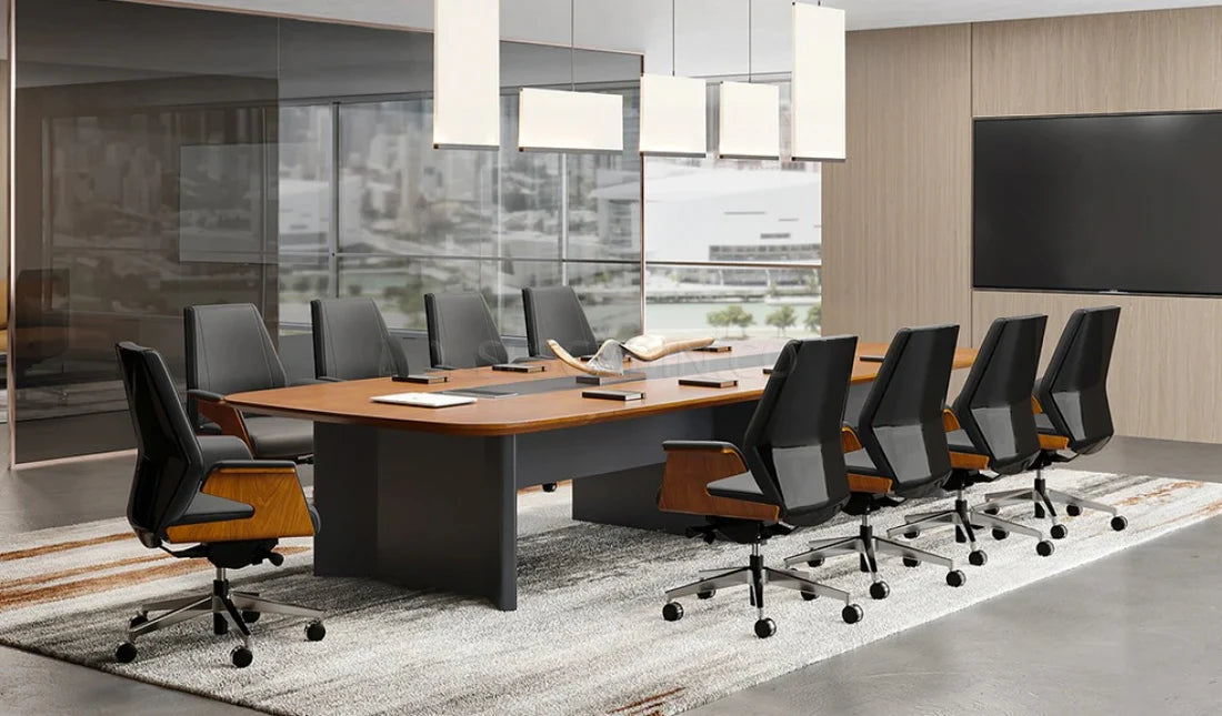 Conference Meeting Table for Office Furniture Made in MDF/Ply Wood & Glossy Finish Unique Design & Best Premium Material