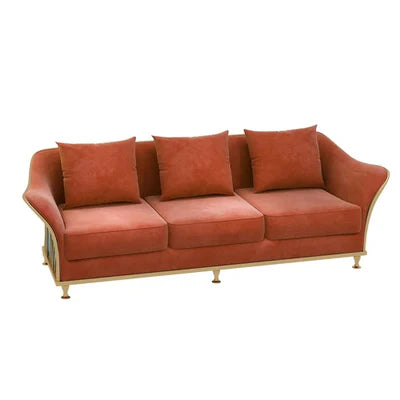 3 Seater Sofa for Home Upholstered in Fine Velvet Fabric with Top-Grade Wood for a Luxurious and Durable Seating Option.