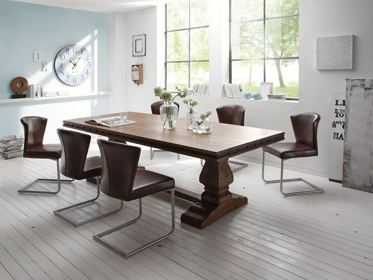 Conference Meeting Office Table Made in Solid wood with design is Hand Crafting and natural Color & 8 Seater Meeting Table