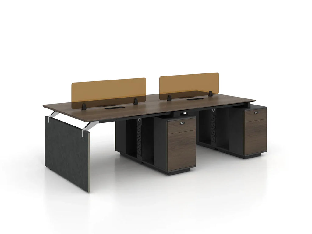 Modern Workstation for Office Furniture Made in MDF with Divider and Sleek & Functional Design for Productive Workspaces
