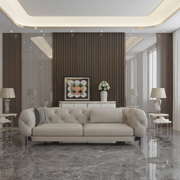 3 Seater Sofa For Home Furniture Upholstered Leatherette