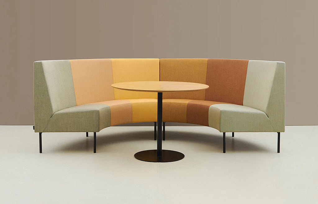 Curve Shape Office Sectional Sofa Compact Sofa Minimalist Design, Perfect for Office Workspaces
