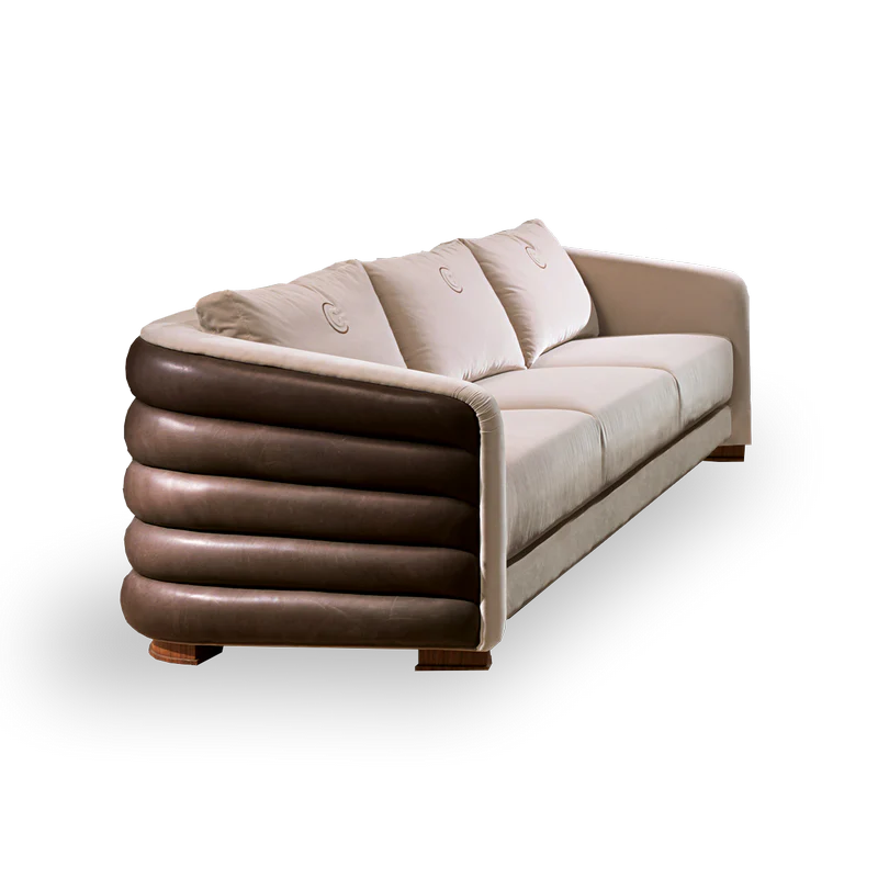 3-Seater Sofa For Home Furniture Upholstery Elegant Fabric Best Quality Fabric and Durable Quality Wood and Deluxe and Modern