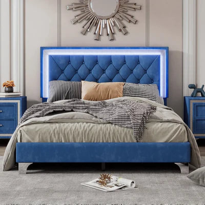 Premium Wooden King Size Bed with Upholstered Headboard – Sleek, Stylish Comfort Bed