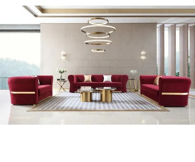 3-Seater Sofa for Home Crafted with Luxurious Velvet Fabric and a Durable Hardwood Frame, Offering Superior Comfort and Contemporary Style