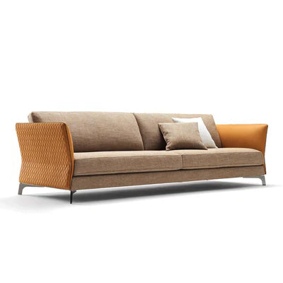Contemporary 3-Seater Sofa for Living Room Crafted with Premium Suede Upholstery and Solid Wood Frame for Style and Long-Lasting Comfort