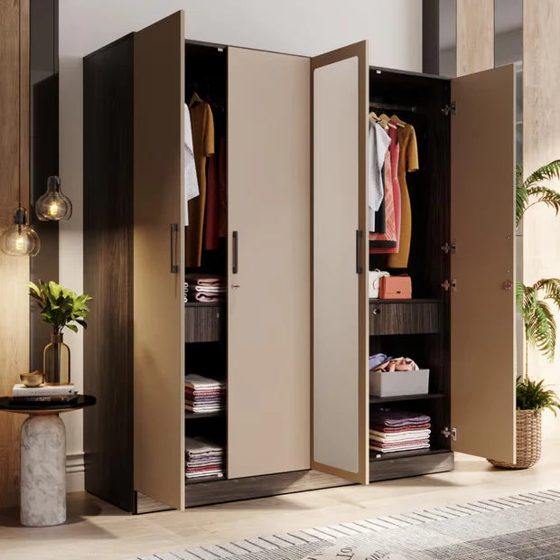 Minimalist Bookcase and Storage Cabinet – Sleek Finish with Shelving & Cupboard Space