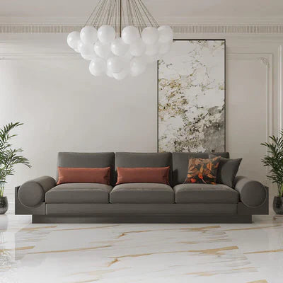 3-Seater Sofa For Home Furniture Upholstery Suede, Comfortable Seating Perfect for Living Room Comfortable Seating