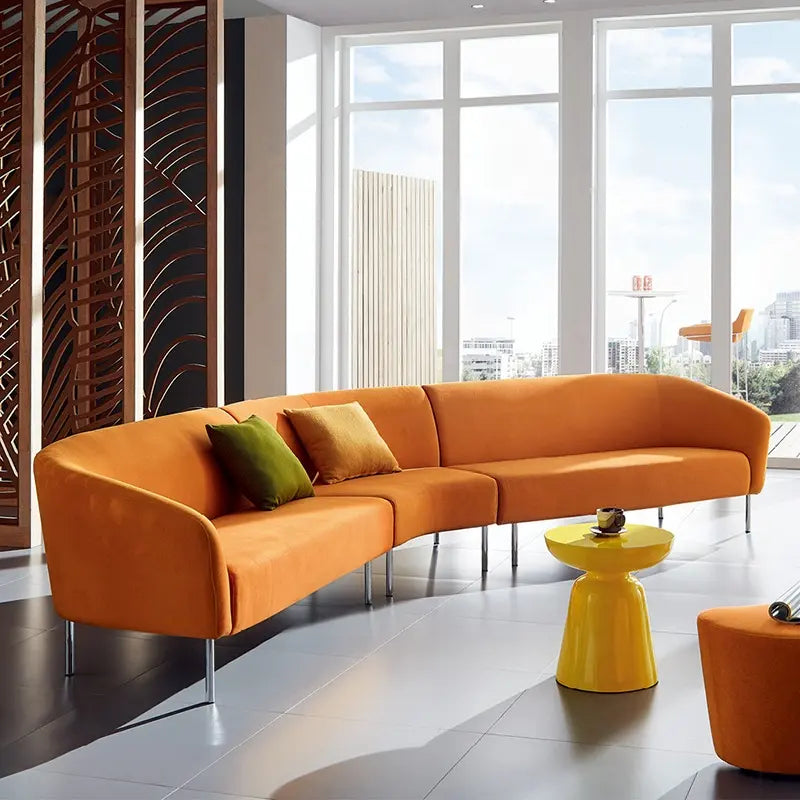 Sectional Sofa For Office Furniture, Upholstery Fabric Modern And Durable Design For Living Room and Office