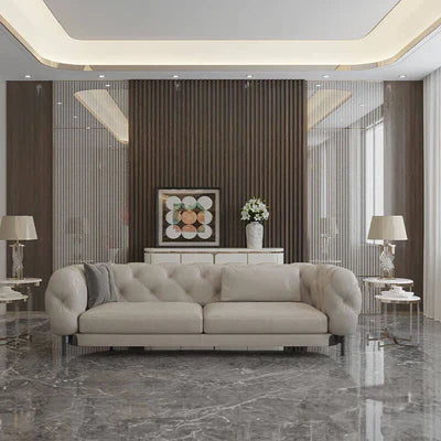 3 Seater Sofa For Home Furniture Upholstered Leatherette, Comfortable &amp; Soft Luxury Couch for Living Room