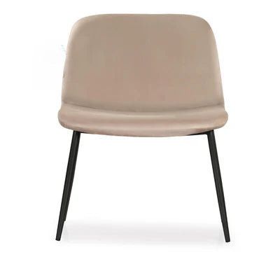 Lounge Chair For Home Furniture Modern &amp; Durable Design Armless Upholstery Velvet Comfortable Seating for Living Room &amp; Offices - Beige