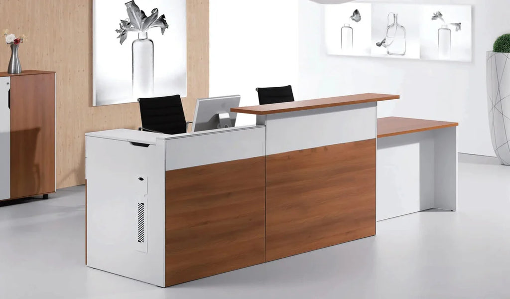 Reception Table Made in Engineered Wood and Laminate is a Superb Highly Durable Material and a World Standard for Premium Furniture