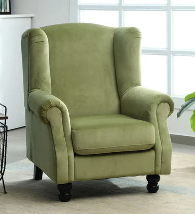 Lounge Chair For Home Furniture Durable Design Upholstery Velvet Comfortable Seating for Living Room &amp; Offices - Green