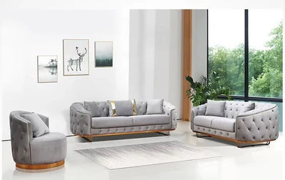 3-Seater Sofa For Home Furniture Upholstery Suede Fabric and Best Quality Fabric and Top Class Quality Wood and Modern and Luxury