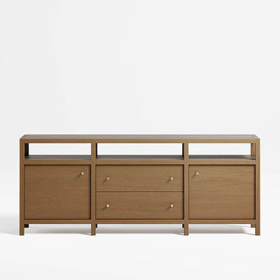 Wooden Storage Cabinet with Elegant Finish for Living and Dining Rooms and Multi-Purpose Storage Compartments