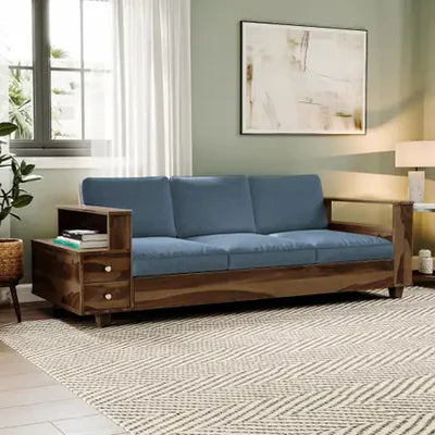 3 Seater Wooden Sofa For Home Furniture Upholstery Fabric Premium Comfortable; Sofa; Durable Design For Living Room