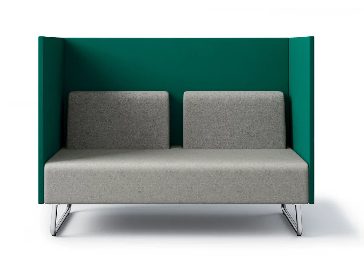 2 Seater Office Sofa for Office Areas and Minimalist High-Back Sofa Supportive Seating for Modern Environments