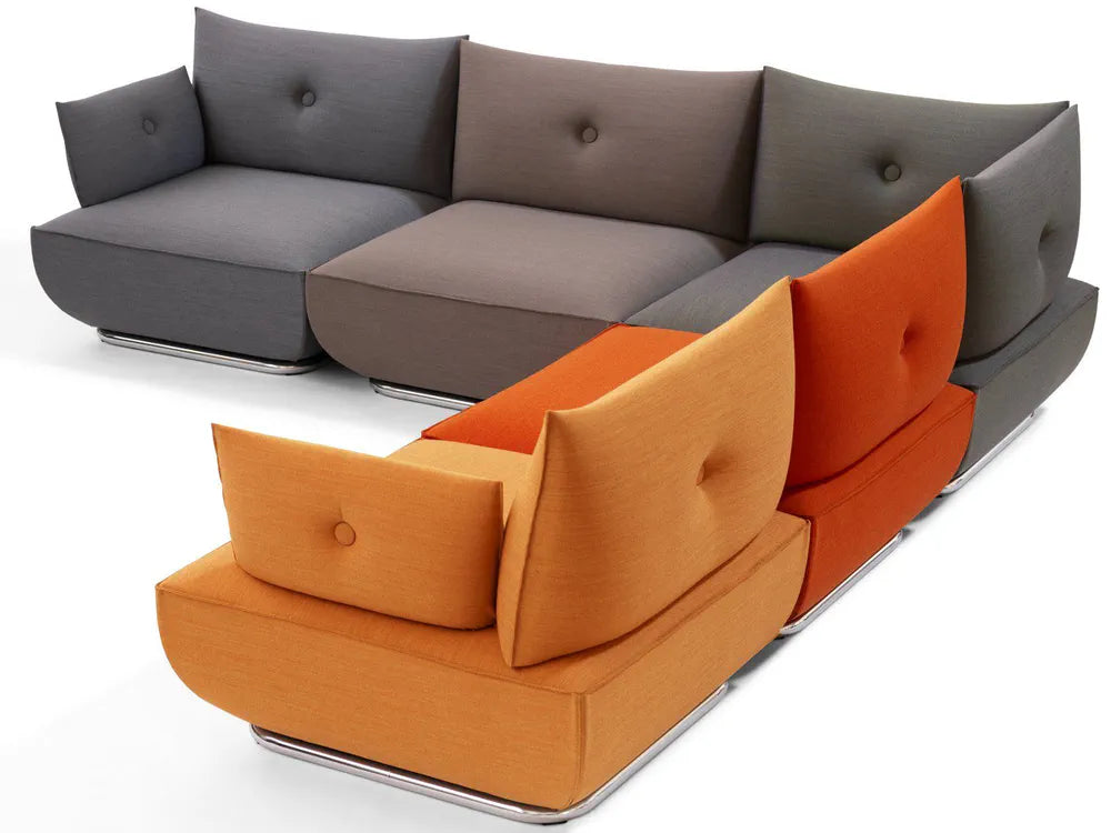 L-Shape Office Sofa with Enclosed Seating Space with Modular Office Sofa