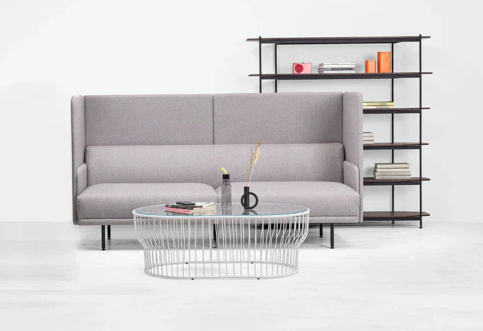 3 Seater Office Sofa Contemporary Sofa Durable Frame with Soft Fabric