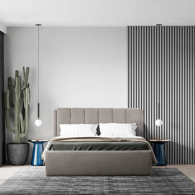 Premium Wooden Queen Size Bed Made in Wooden with Upholstered and Storage with Hydraulic Lift Mechanism