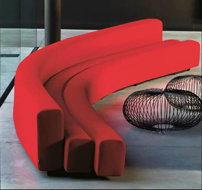Curved-Shape Office Sofa with Modular Sofas for Collaborative Spaces and Modern and Flexible Office