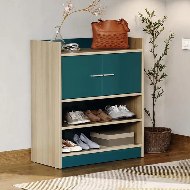Wooden Shoes Storage Cabinet with Premium Design, Traditiona Cabinet with Smooth Swing Doors