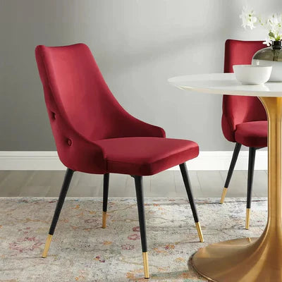 Lounge&nbsp;Accent&nbsp;Chair upholstered in Velvet Armless Chair Modern and durable For Living Room or Bedroom-Magenta