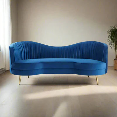 3-Seater Sofa with Italian-Modern Design, Plush Velvet Fabric, Superior Comfort, Durable Construction and Refined
