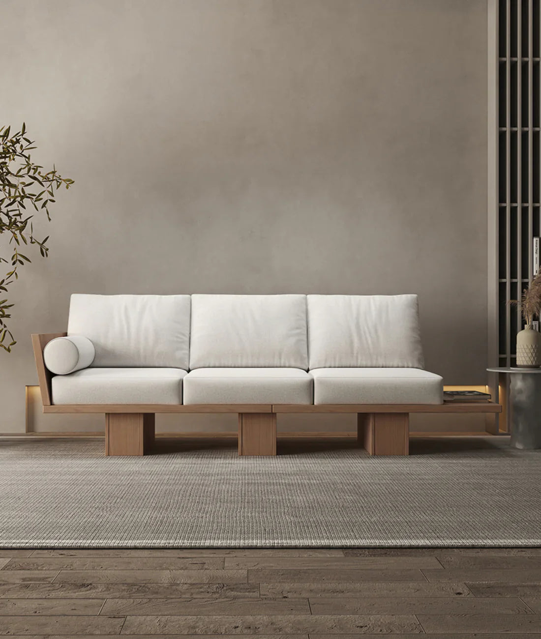 3 Seater Wooden Sofa For Office Furniture