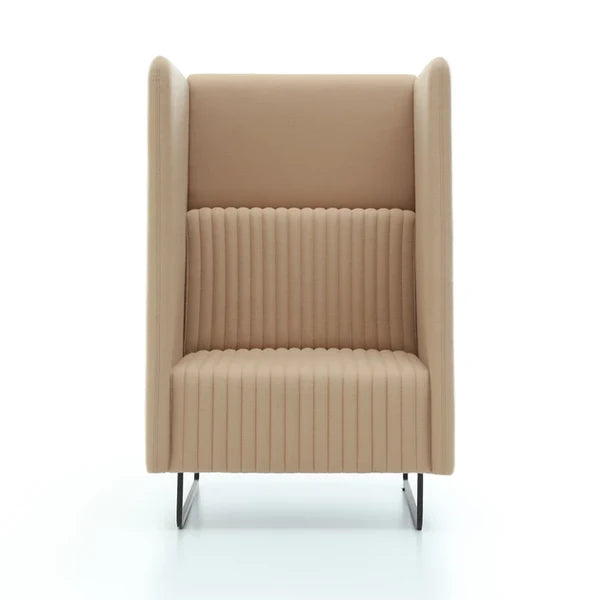 1 Seater Office Sofa for Office Zone and Elegant Sofa with High Back for Designated Office Areas.