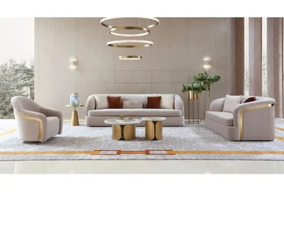 3-Seater Premium Sofa for Home Velvet Upholstery and Hardwood Structure for Comfort and Modern Design