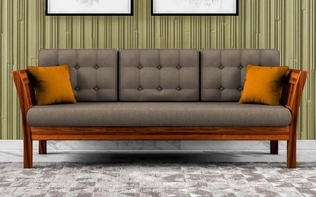 3 Seater Wooden Sofa For Home Furniture Premium Upholstery Modern and Durable Design for Living Room