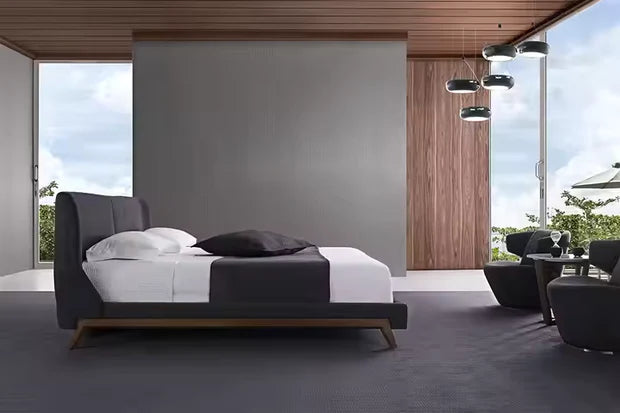 Elegant Modern King SIze Bed – Upholstered Comfort with Durable Solid wood in Premium Design