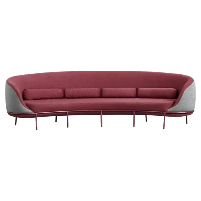 4 Seater Sofa For Home and Furniture & curved, semi-circular shape & Upholstery Fabric