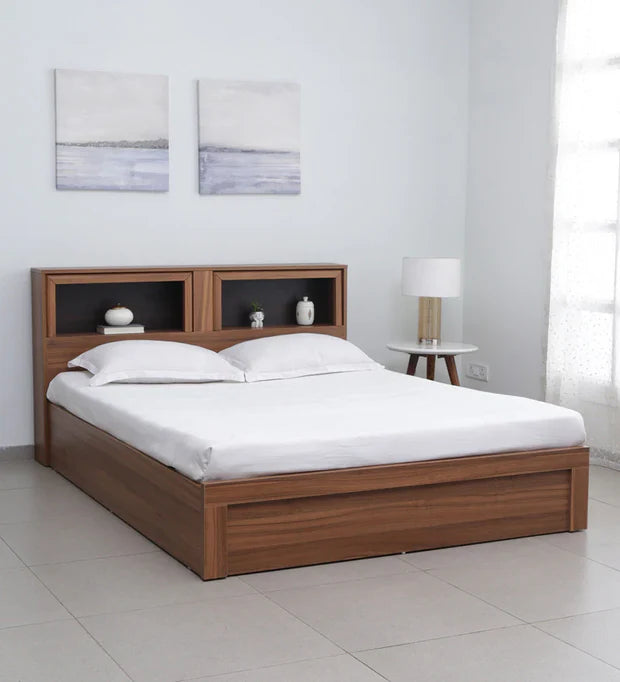 King-Size Storage Bed – Engineered Wood Frame, Spacious Box Storage, Sleek Platform Design