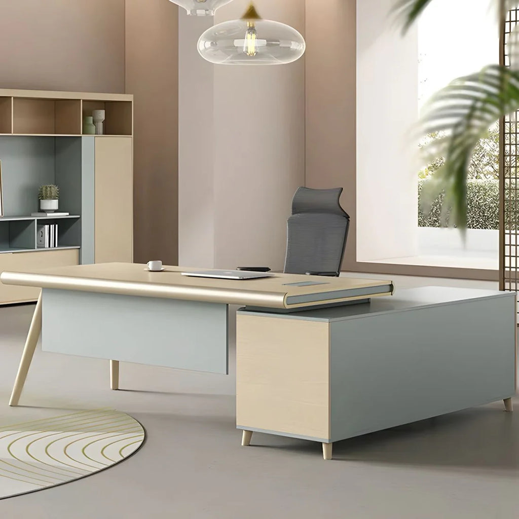 Director & Executive L-Shape Office Table Modern Desk