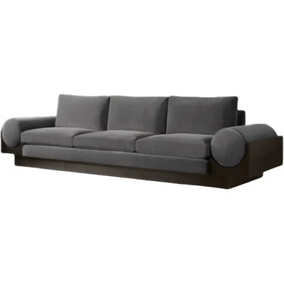 Modern 3 Seater Sofa for Home Upholstered in Fine Suede Fabric with Top-Grade Wood for a Luxurious and Durable Seating Option