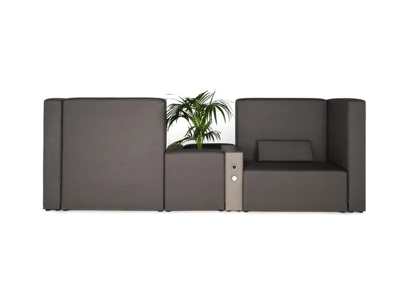 2-Seater Office Focus Sofa with Enclosed Seating Space with Workspace Divider Sofa