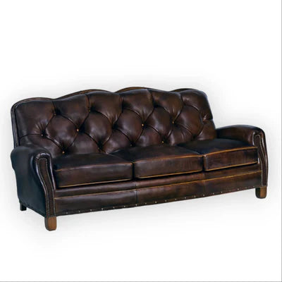 3 Seater Spacious Chesterfield sofa, Modern Design and Leatherette fabric Durable &amp; Comfortable Padded, Perfect for living Room