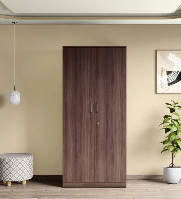 Almirah for Home in Particle Board – 2 Doors, 1 Drawer, and Hanging Rods for Organised Storage and Elegant Bedroom Décor