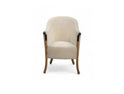 Lounge Wooden Chair&nbsp;Modern and durable Arm Chairs Upholstered in Fabric&nbsp;For Living Room or Bedroom - Off White