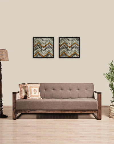 3 Seater Sofa For Home Furniture Upholstery Suede Best Quality Fabric and Best Quality Wood