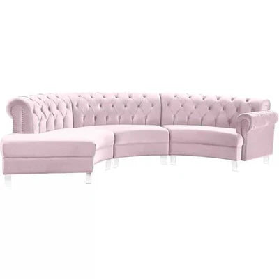 Curved Sofa For Home and Furniture Upholstery Pu leatherette , Modern and Durable Design for Living Room Green