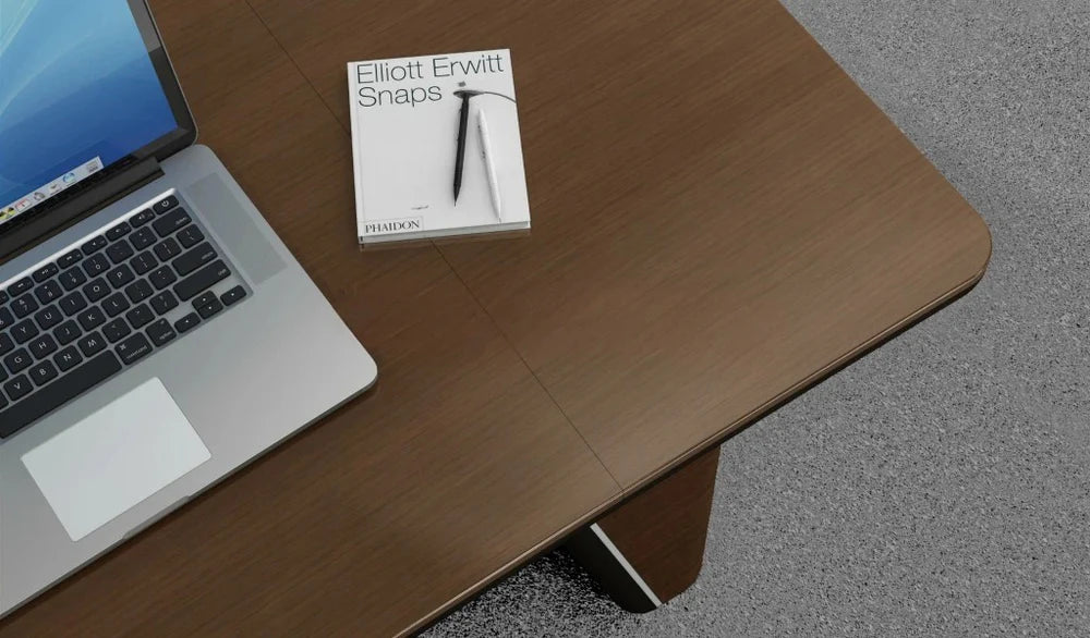 Director L-Shape Office Table Luxury Design Made in MDF with Wire manager, Side Unit and Drawers, storage