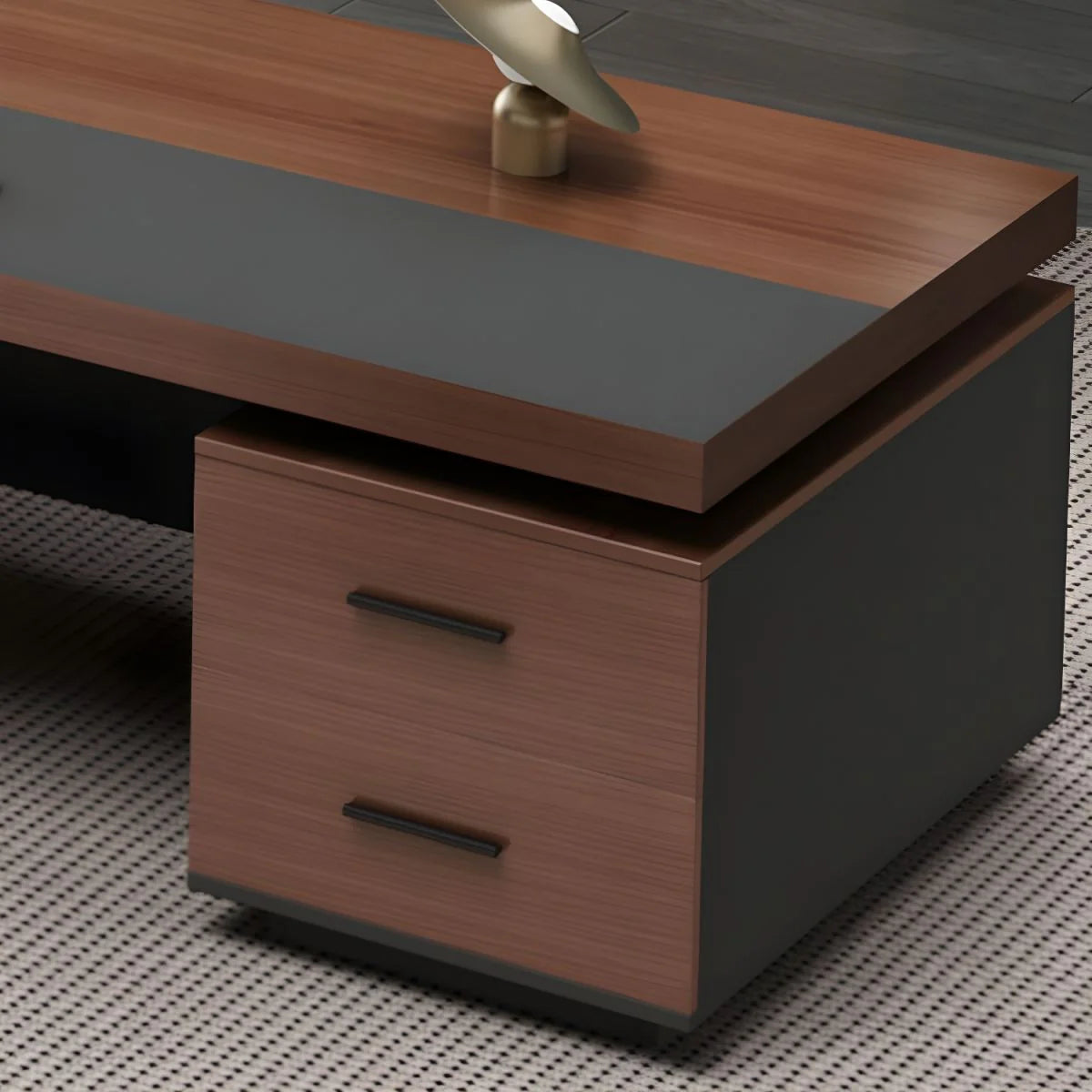 Director & Executive L-Shape Luxury Office Table Modern Desk